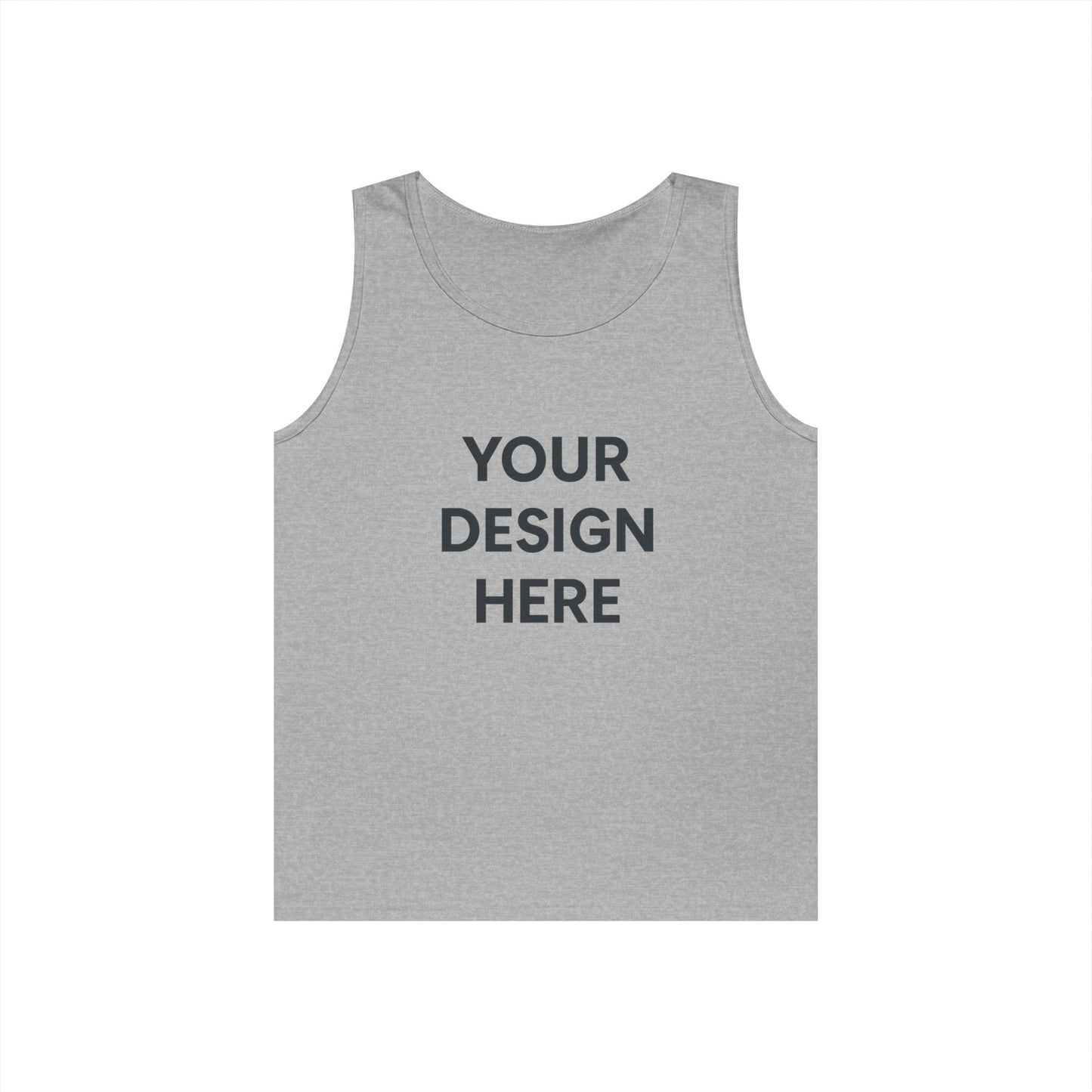 Custom Gildan 5200 Heavy Cotton Tank Top Personalized Sleeveless Shirt Custom Logo, Text, or Design Unisex Classic Fit Summer Tee