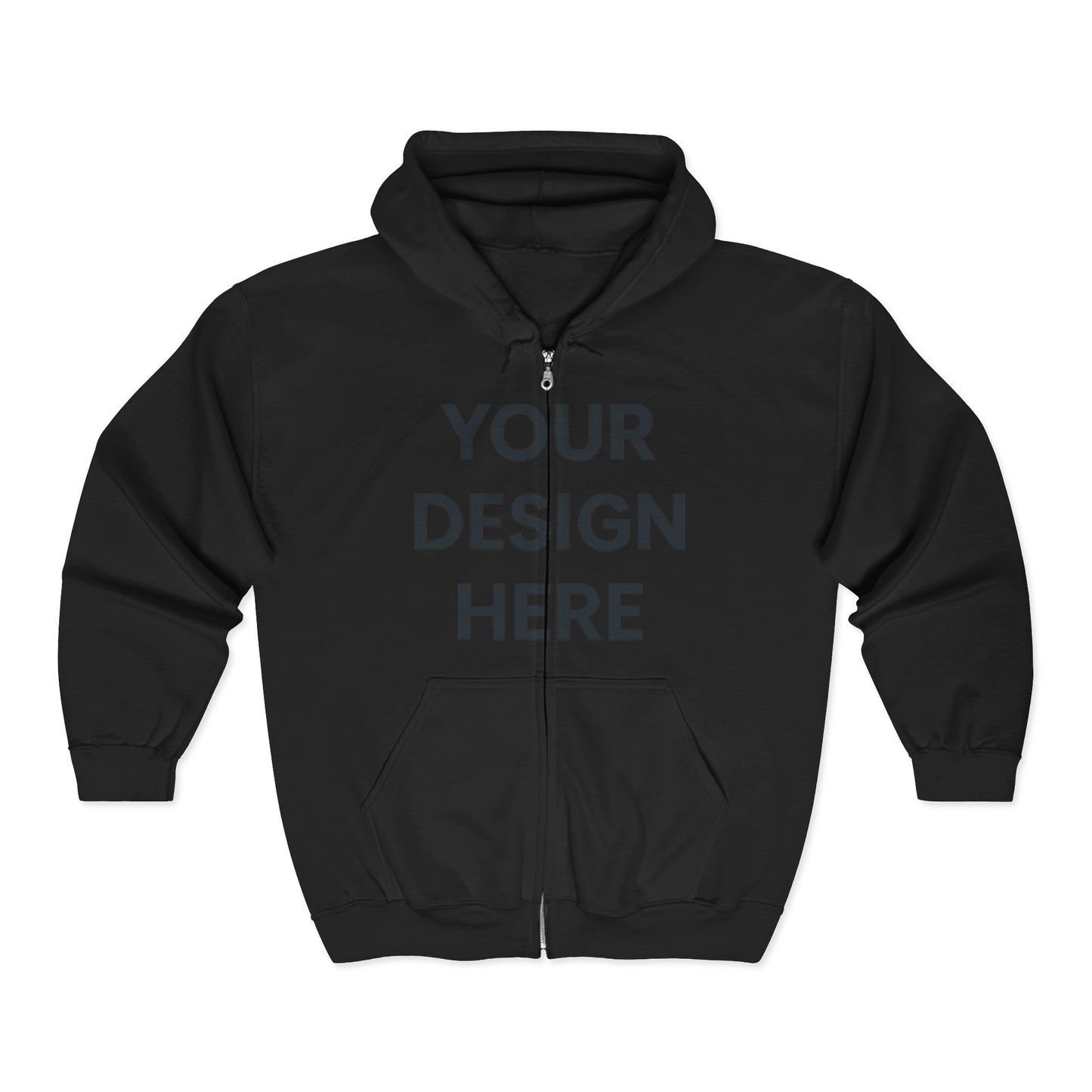 Custom Personalizable Gildan 18600 Heavy Blend Full-Zip Hooded Sweatshirt | Unisex Zip-Up Fleece Hoodie with Your Logo, Design, or Name | Soft Custom Apparel