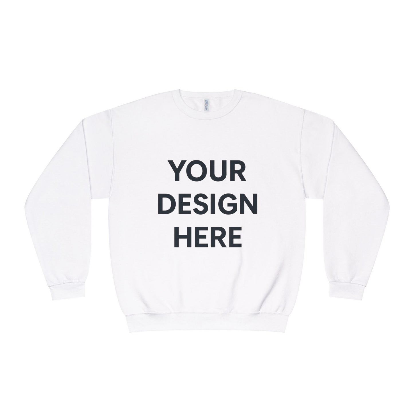 Custom Jerzees 562MR NuBlend Crewneck Sweatshirt Personalized Fleece Pullover Custom Logo, Text, or Design Soft Midweight Unisex Sweatshirt