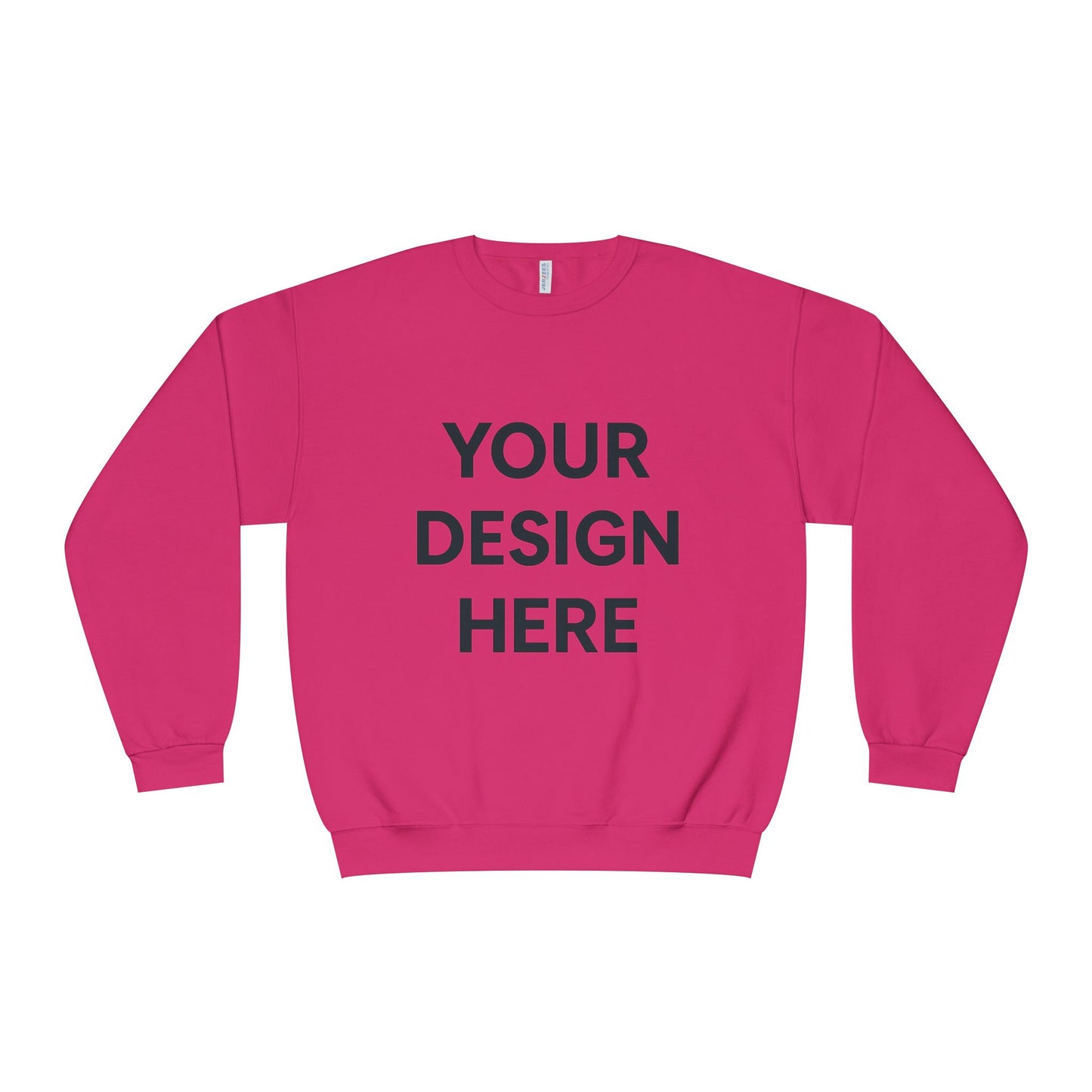 Custom Jerzees 562MR NuBlend Crewneck Sweatshirt Personalized Fleece Pullover Custom Logo, Text, or Design Soft Midweight Unisex Sweatshirt