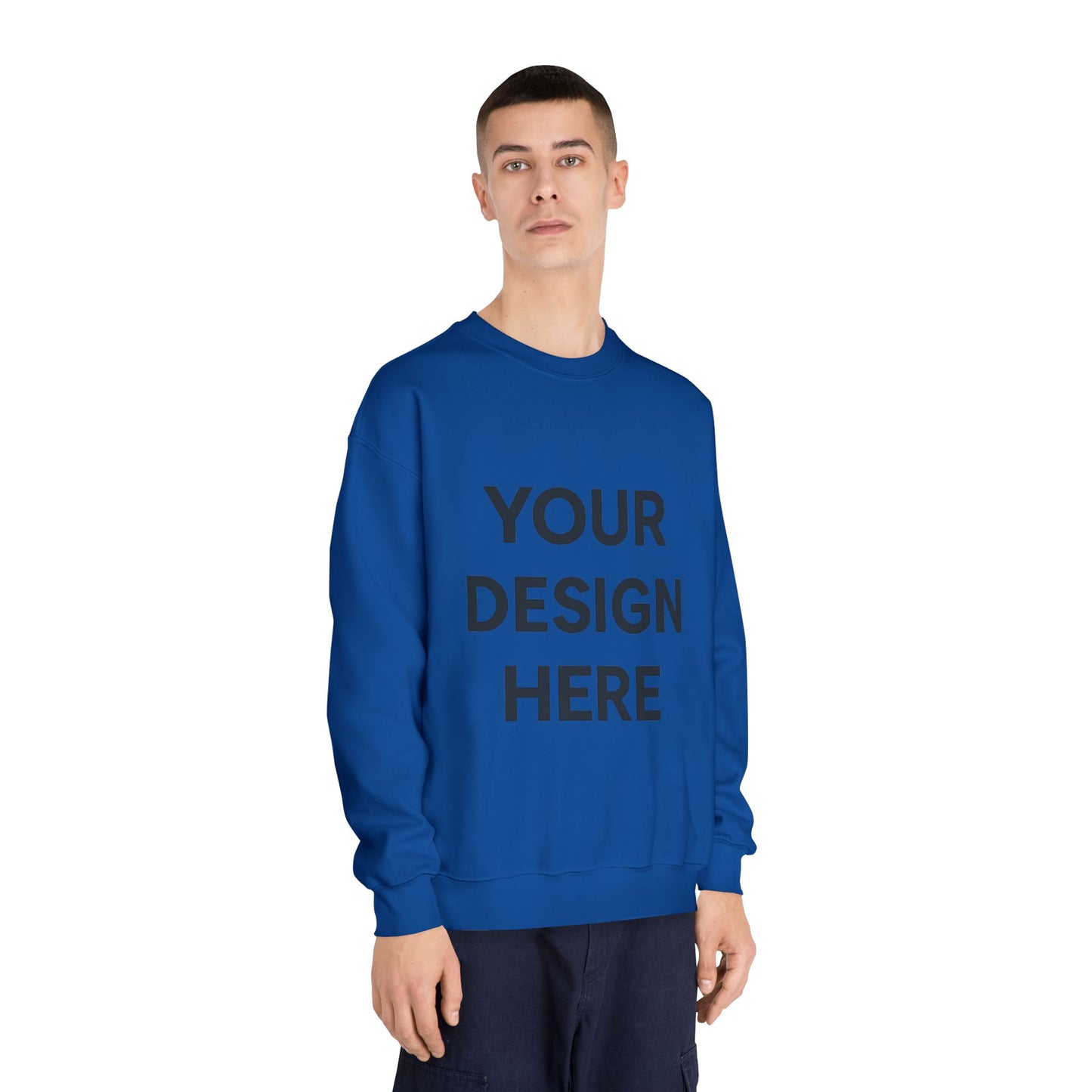 Custom Gildan 12000 DryBlend Crewneck Sweatshirt Personalized Moisture-Wicking Fleece Pullover Custom Logo, Text, or Design Unisex Cotton-Poly Sweatshirt