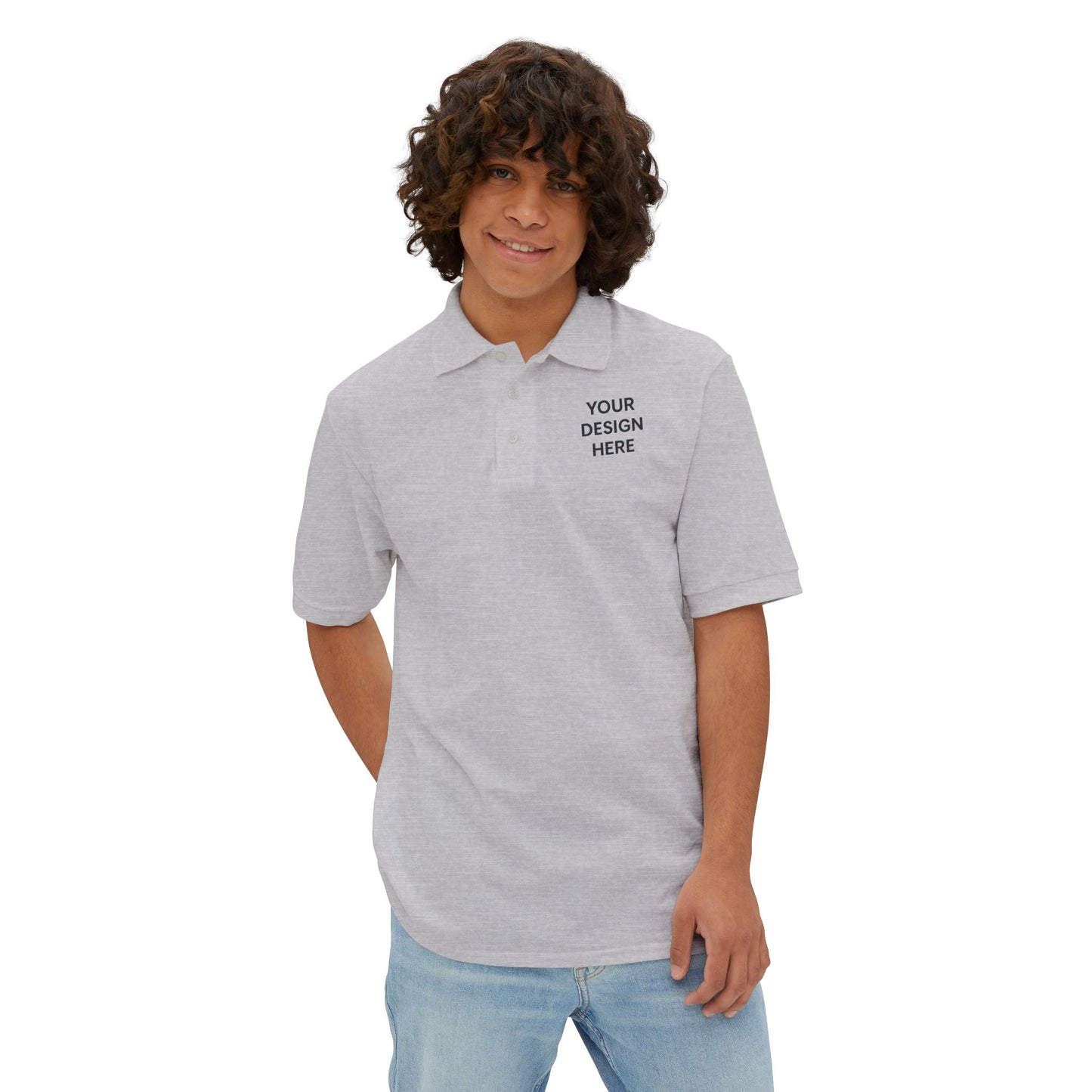 Custom Jerzees 443M Polo Shirt Personalized Piqué Polo Embroidered or Printed Logo Shirt Unisex Short Sleeve Polo for Work, Events & Promotions