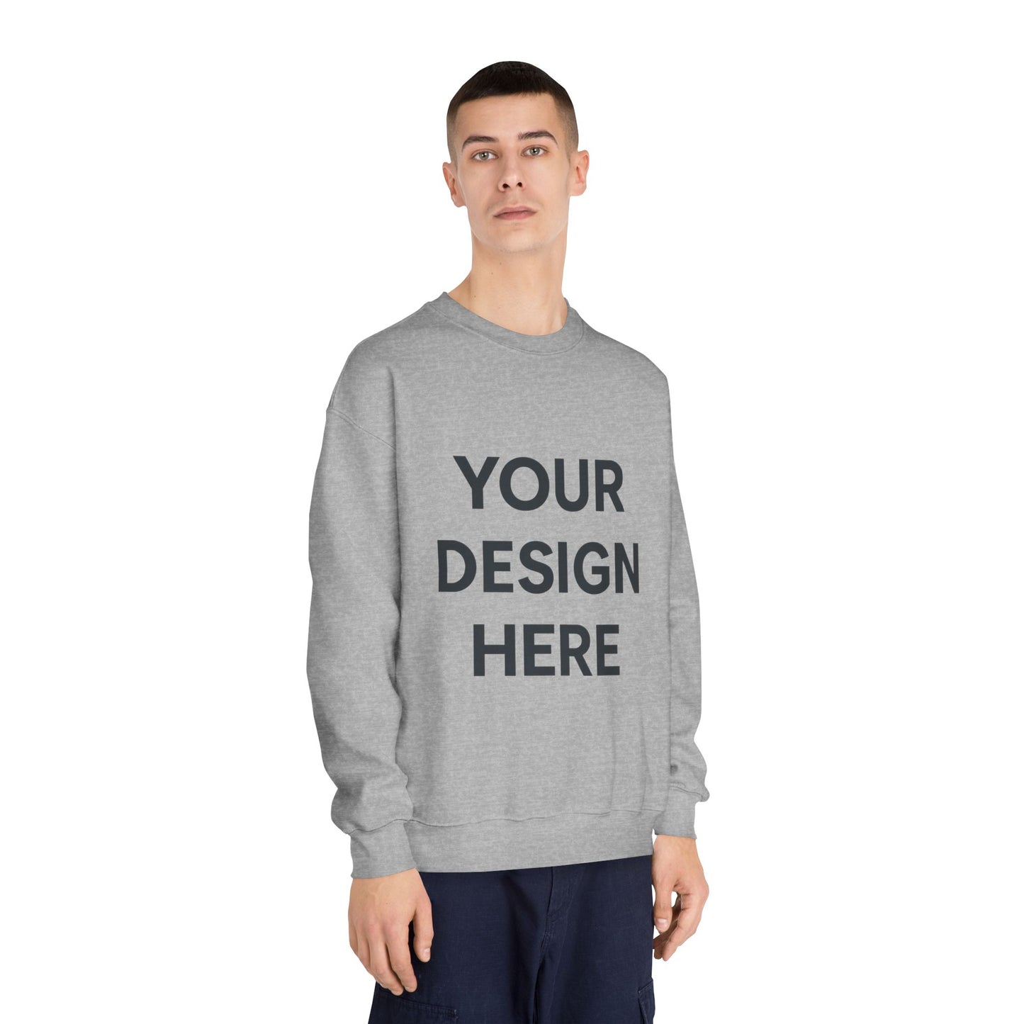 Custom Gildan 12000 DryBlend Crewneck Sweatshirt Personalized Moisture-Wicking Fleece Pullover Custom Logo, Text, or Design Unisex Cotton-Poly Sweatshirt