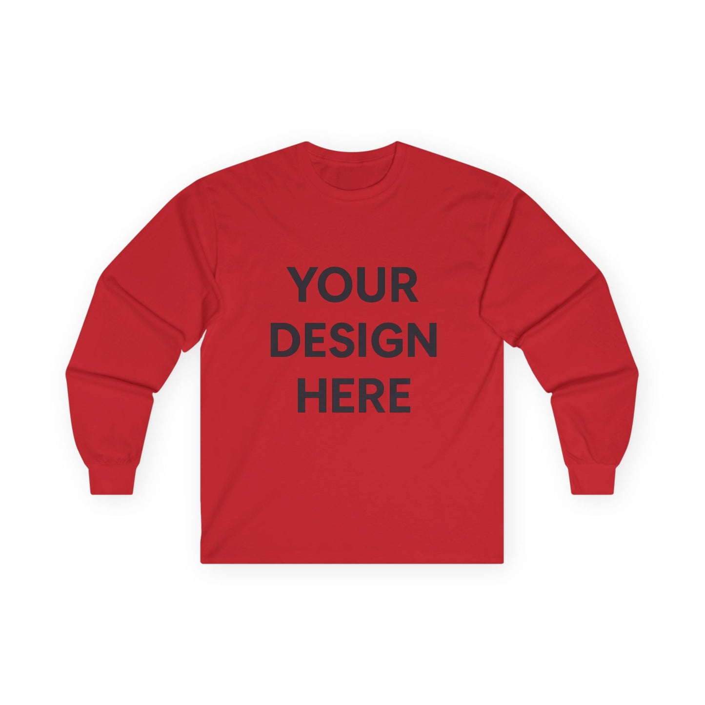 Custom Gildan 2400 Ultra Cotton Long Sleeve T-Shirt Personalized Heavyweight Tee Custom Logo, Text, or Design Unisex Durable Cotton Shirt