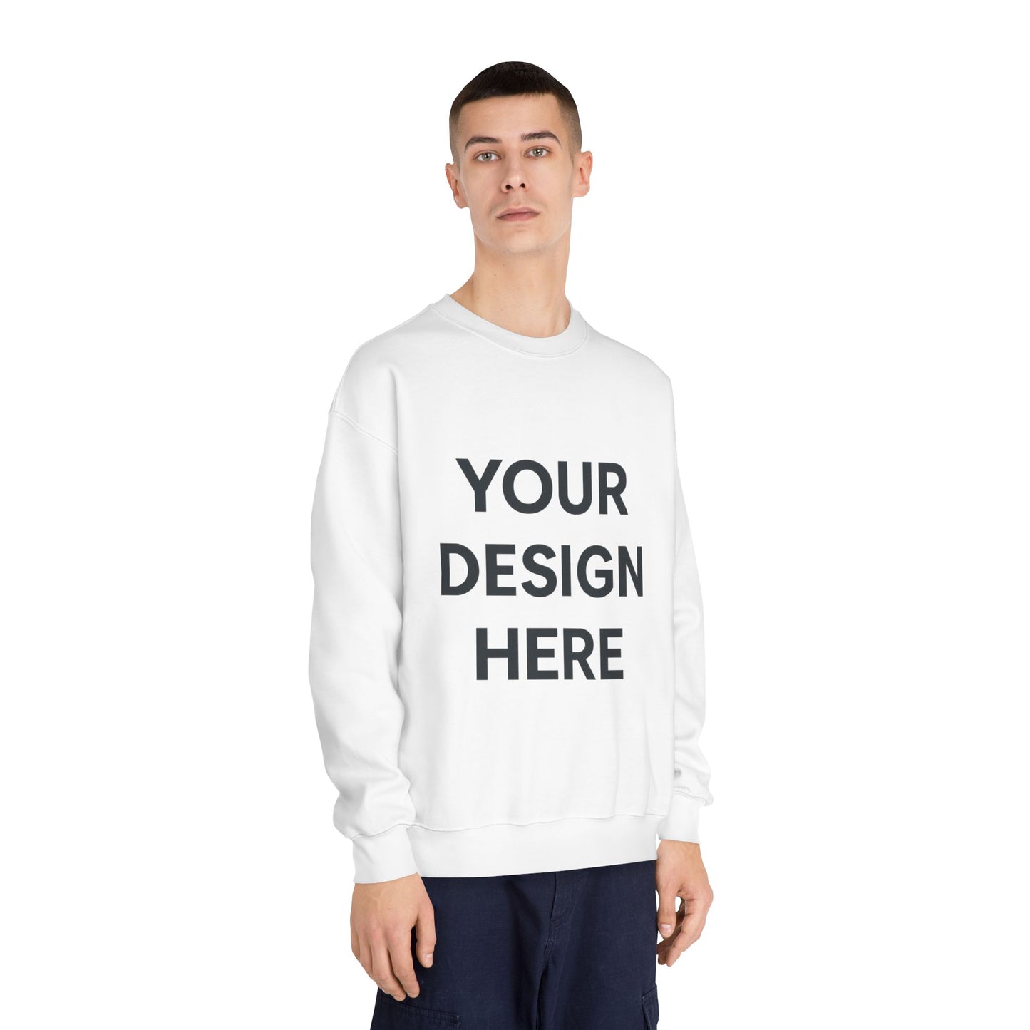 Custom Gildan 12000 DryBlend Crewneck Sweatshirt Personalized Moisture-Wicking Fleece Pullover Custom Logo, Text, or Design Unisex Cotton-Poly Sweatshirt
