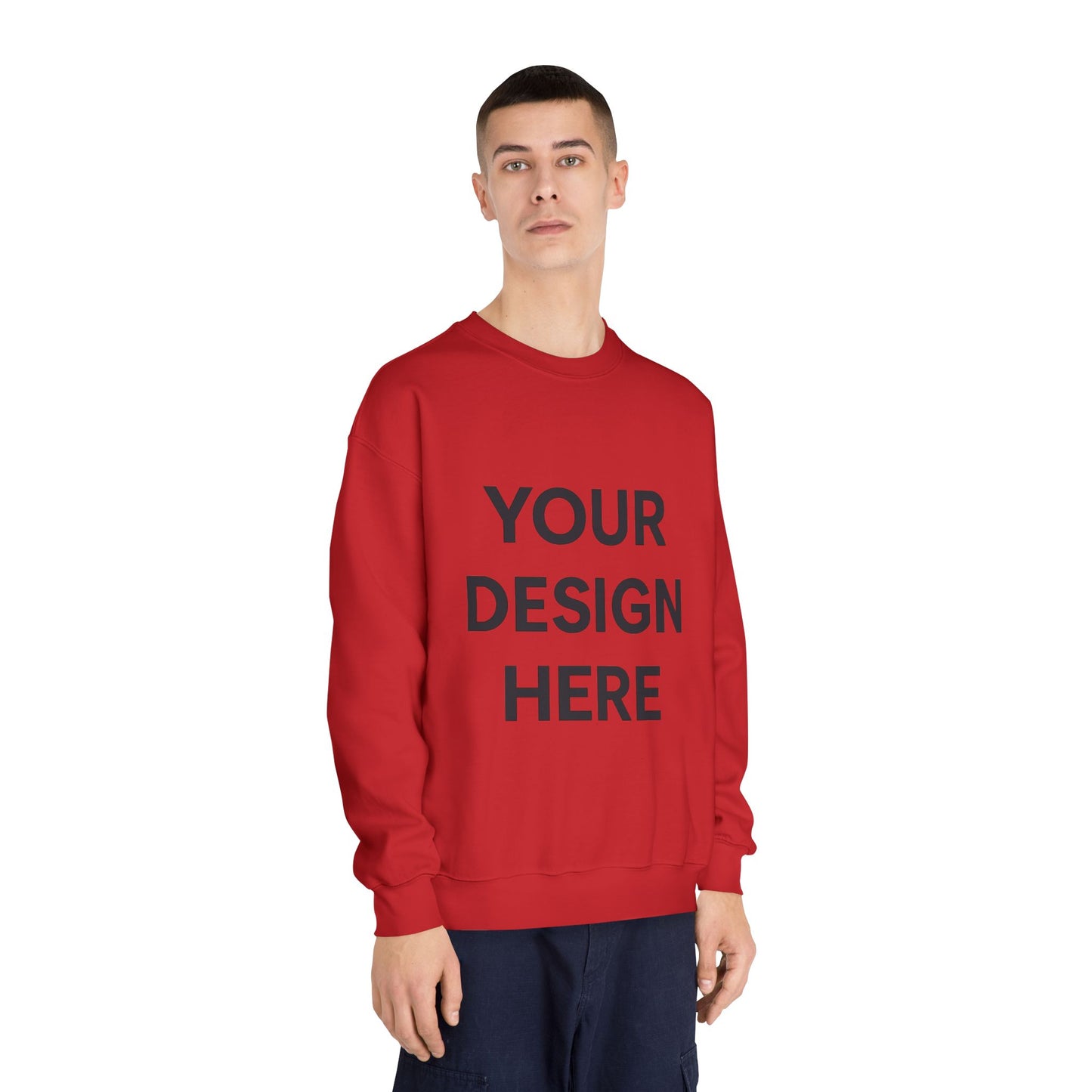 Custom Gildan 12000 DryBlend Crewneck Sweatshirt Personalized Moisture-Wicking Fleece Pullover Custom Logo, Text, or Design Unisex Cotton-Poly Sweatshirt