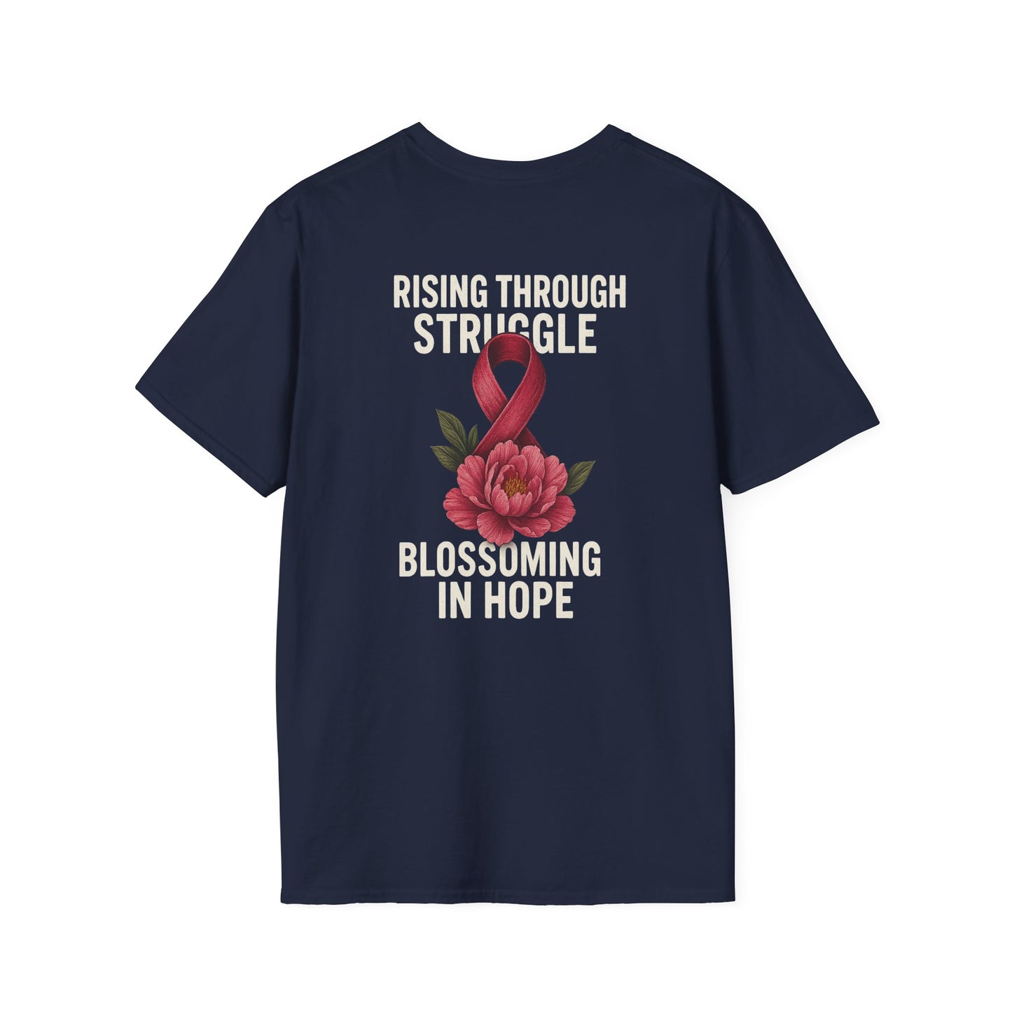 Hope Blossom T-Shirt | Inspirational Quote Tee, Gift for Loved Ones, Awareness Shirt, Motivational Apparel, Casual Wear