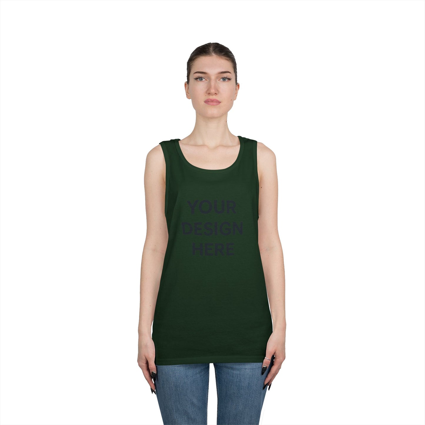 Custom Gildan 5200 Heavy Cotton Tank Top Personalized Sleeveless Shirt Custom Logo, Text, or Design Unisex Classic Fit Summer Tee