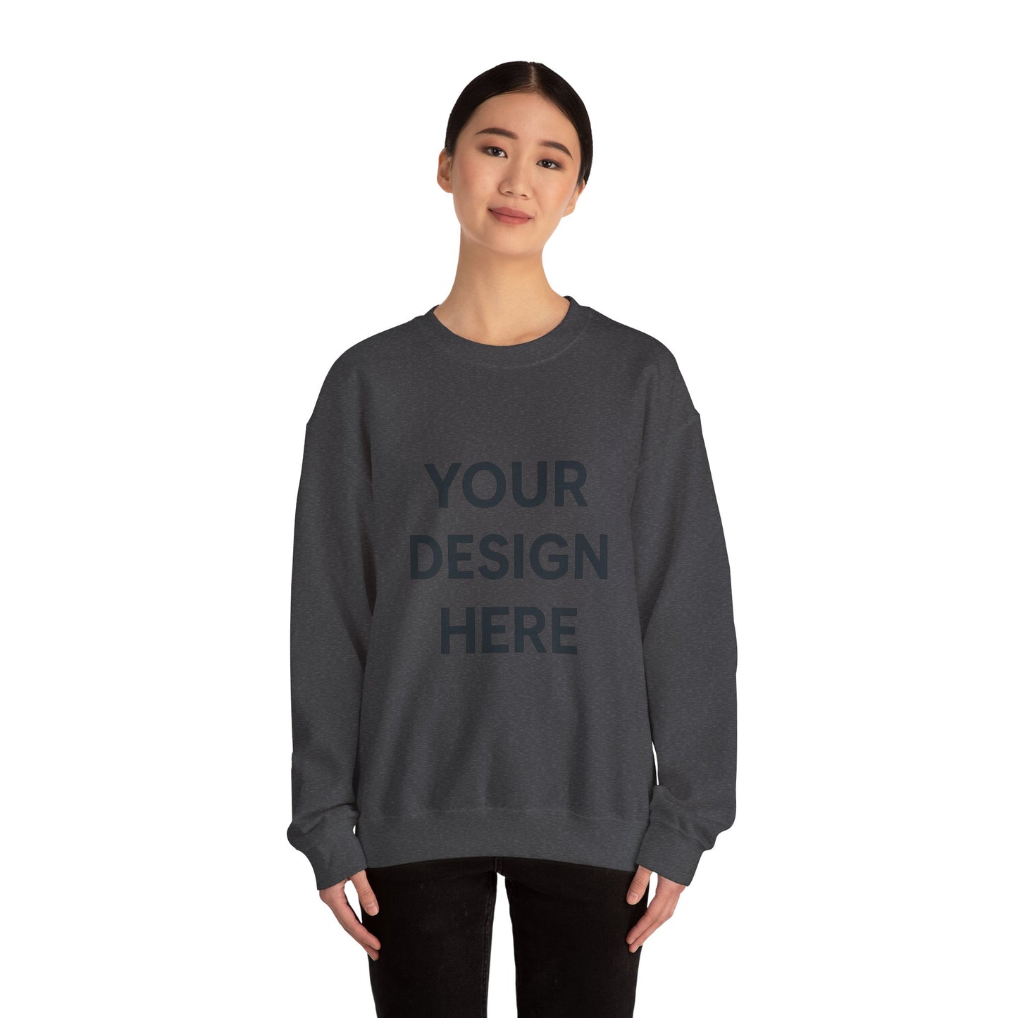 Custom Gildan 18000 Crewneck Sweatshirt | Personalized Heavy Blend Fleece Pullover | Custom Logo, Text, or Design | Unisex Cozy Cotton-Poly Sweatshirt