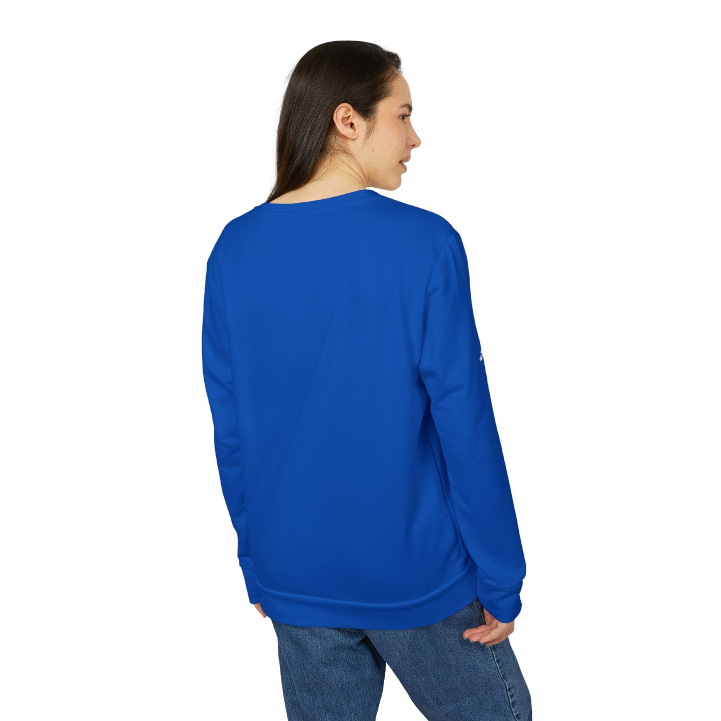 Custom Adidas Fleece Crewneck Sweatshirt Personalized Performance Pullover Soft Midweight Cotton-Poly Blend Custom Logo or Embroidery
