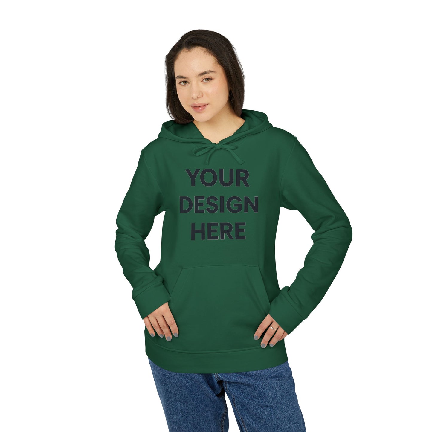 Custom Adidas A432 Fleece Hoodie Personalized Performance Pullover Soft Cotton-Blend Hooded Sweatshirt Custom Logo or Embroidery