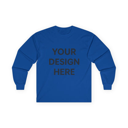 Custom Gildan 2400 Ultra Cotton Long Sleeve T-Shirt Personalized Heavyweight Tee Custom Logo, Text, or Design Unisex Durable Cotton Shirt