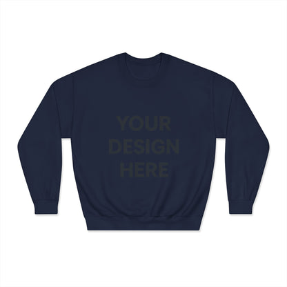 Custom Gildan 12000 DryBlend Crewneck Sweatshirt Personalized Moisture-Wicking Fleece Pullover Custom Logo, Text, or Design Unisex Cotton-Poly Sweatshirt