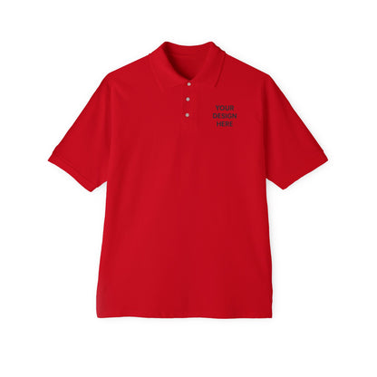 Custom Jerzees 443M Polo Shirt Personalized Piqué Polo Embroidered or Printed Logo Shirt Unisex Short Sleeve Polo for Work, Events & Promotions