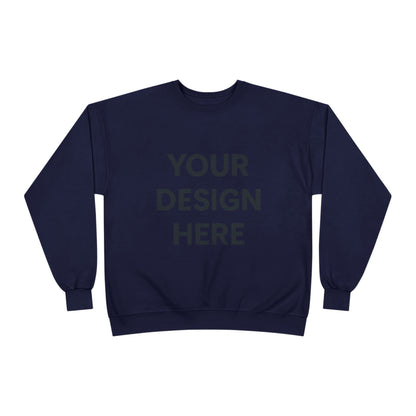 Custom Hanes P160 EcoSmart Crewneck Sweatshirt Personalized Eco-Friendly Fleece Pullover Sustainable Cotton-Poly Blend Custom Logo, Text, or Design