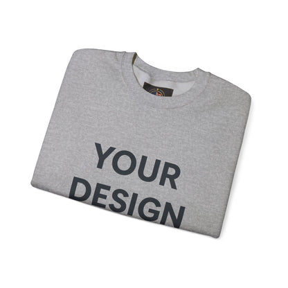 Custom Gildan 18000 Crewneck Sweatshirt | Personalized Heavy Blend Fleece Pullover | Custom Logo, Text, or Design | Unisex Cozy Cotton-Poly Sweatshirt