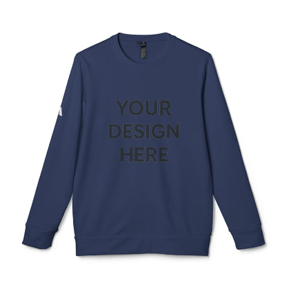Custom Adidas Fleece Crewneck Sweatshirt Personalized Performance Pullover Soft Midweight Cotton-Poly Blend Custom Logo or Embroidery
