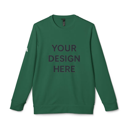 Custom Adidas Fleece Crewneck Sweatshirt Personalized Performance Pullover Soft Midweight Cotton-Poly Blend Custom Logo or Embroidery
