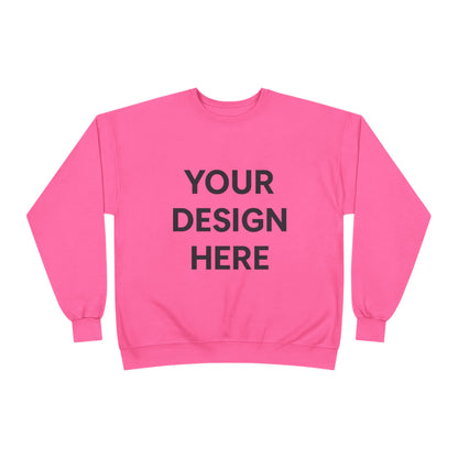 Custom Hanes P160 EcoSmart Crewneck Sweatshirt Personalized Eco-Friendly Fleece Pullover Sustainable Cotton-Poly Blend Custom Logo, Text, or Design