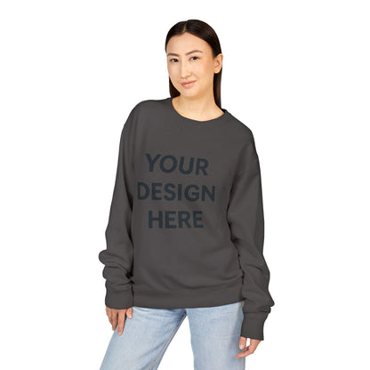 Custom Hanes GDH400 ComfortWash Crewneck Sweatshirt Personalized Garment-Dyed Fleece Pullover Vintage Soft Cotton Blend Custom Logo, Text, or Design