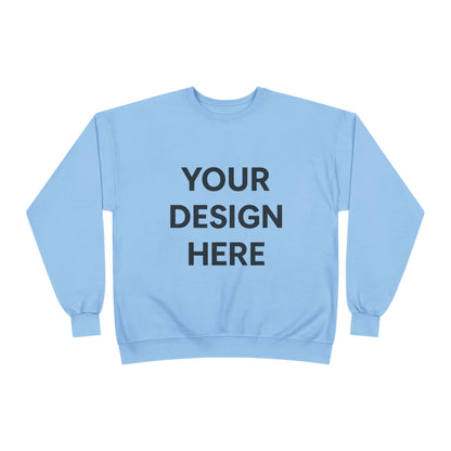 Custom Hanes P160 EcoSmart Crewneck Sweatshirt Personalized Eco-Friendly Fleece Pullover Sustainable Cotton-Poly Blend Custom Logo, Text, or Design