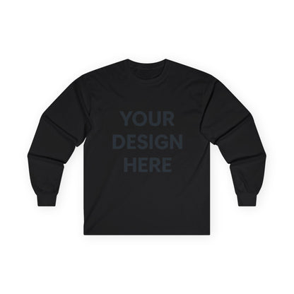 Custom Gildan 2400 Ultra Cotton Long Sleeve T-Shirt Personalized Heavyweight Tee Custom Logo, Text, or Design Unisex Durable Cotton Shirt