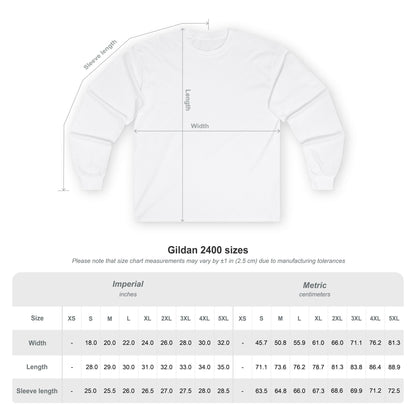 Custom Gildan 2400 Ultra Cotton Long Sleeve T-Shirt Personalized Heavyweight Tee Custom Logo, Text, or Design Unisex Durable Cotton Shirt