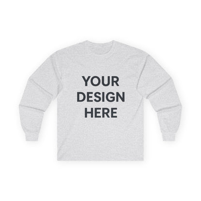 Custom Gildan 2400 Ultra Cotton Long Sleeve T-Shirt Personalized Heavyweight Tee Custom Logo, Text, or Design Unisex Durable Cotton Shirt