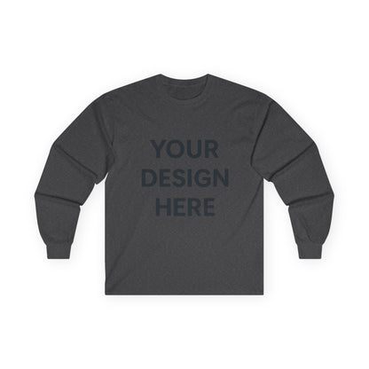 Custom Gildan 2400 Ultra Cotton Long Sleeve T-Shirt Personalized Heavyweight Tee Custom Logo, Text, or Design Unisex Durable Cotton Shirt