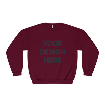 Custom Jerzees 562MR NuBlend Crewneck Sweatshirt Personalized Fleece Pullover Custom Logo, Text, or Design Soft Midweight Unisex Sweatshirt