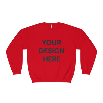 Custom Jerzees 562MR NuBlend Crewneck Sweatshirt Personalized Fleece Pullover Custom Logo, Text, or Design Soft Midweight Unisex Sweatshirt