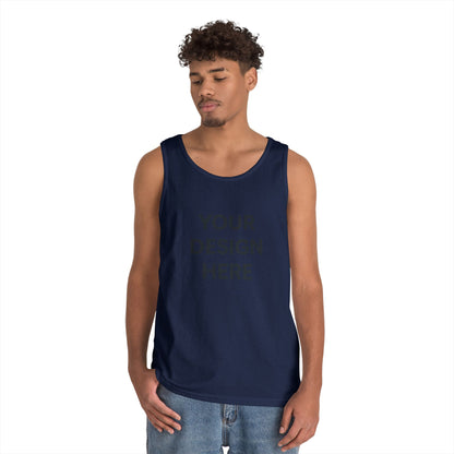 Custom Gildan 5200 Heavy Cotton Tank Top Personalized Sleeveless Shirt Custom Logo, Text, or Design Unisex Classic Fit Summer Tee