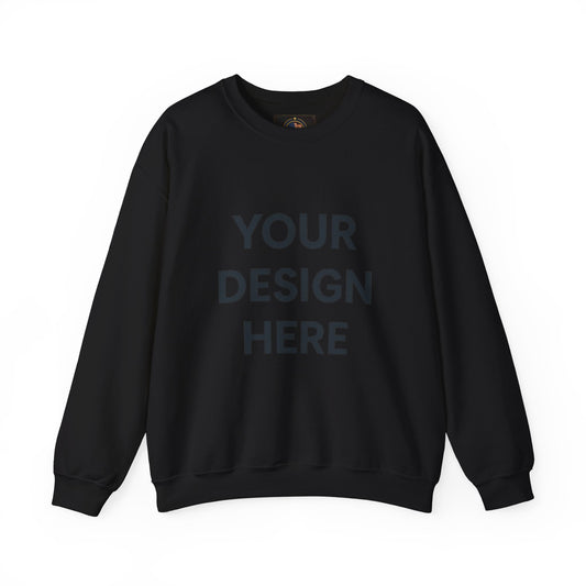 Custom Gildan 18000 Crewneck Sweatshirt | Personalized Heavy Blend Fleece Pullover | Custom Logo, Text, or Design | Unisex Cozy Cotton-Poly Sweatshirt