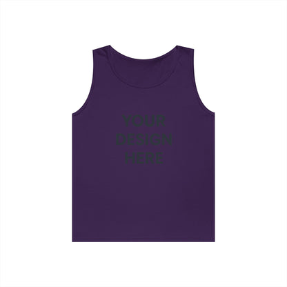 Custom Gildan 5200 Heavy Cotton Tank Top Personalized Sleeveless Shirt Custom Logo, Text, or Design Unisex Classic Fit Summer Tee