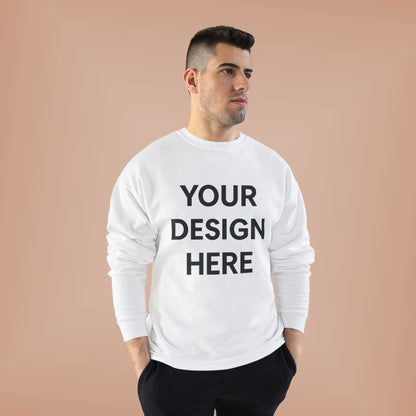 Custom Hanes P160 EcoSmart Crewneck Sweatshirt Personalized Eco-Friendly Fleece Pullover Sustainable Cotton-Poly Blend Custom Logo, Text, or Design