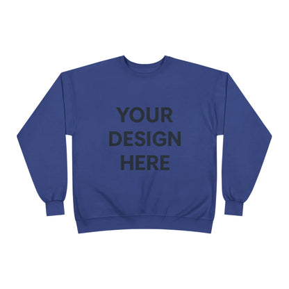 Custom Hanes P160 EcoSmart Crewneck Sweatshirt Personalized Eco-Friendly Fleece Pullover Sustainable Cotton-Poly Blend Custom Logo, Text, or Design