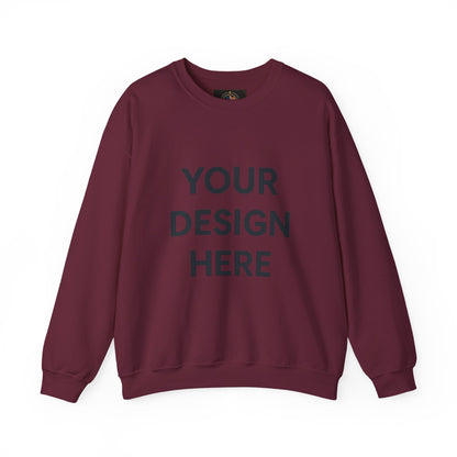Custom Gildan 18000 Crewneck Sweatshirt | Personalized Heavy Blend Fleece Pullover | Custom Logo, Text, or Design | Unisex Cozy Cotton-Poly Sweatshirt