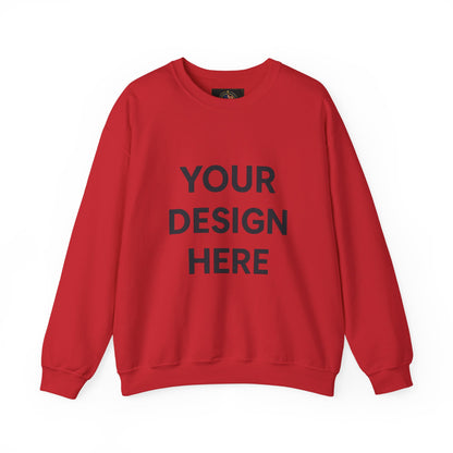 Custom Gildan 18000 Crewneck Sweatshirt | Personalized Heavy Blend Fleece Pullover | Custom Logo, Text, or Design | Unisex Cozy Cotton-Poly Sweatshirt