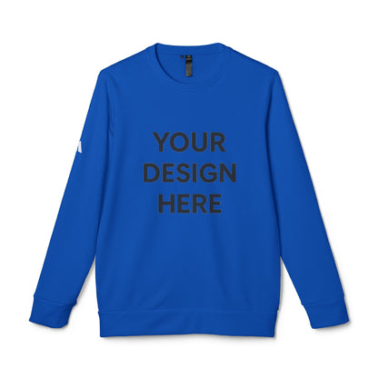 Custom Adidas Fleece Crewneck Sweatshirt Personalized Performance Pullover Soft Midweight Cotton-Poly Blend Custom Logo or Embroidery
