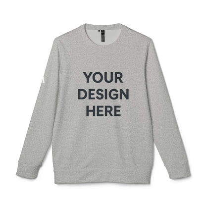Custom Adidas Fleece Crewneck Sweatshirt Personalized Performance Pullover Soft Midweight Cotton-Poly Blend Custom Logo or Embroidery