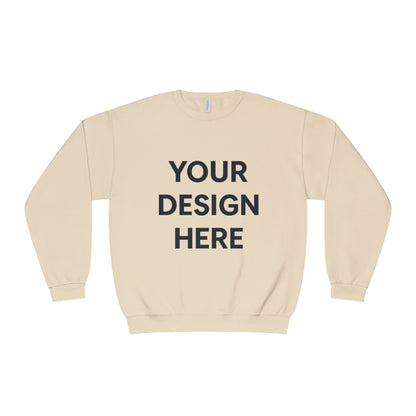 Custom Jerzees 562MR NuBlend Crewneck Sweatshirt Personalized Fleece Pullover Custom Logo, Text, or Design Soft Midweight Unisex Sweatshirt