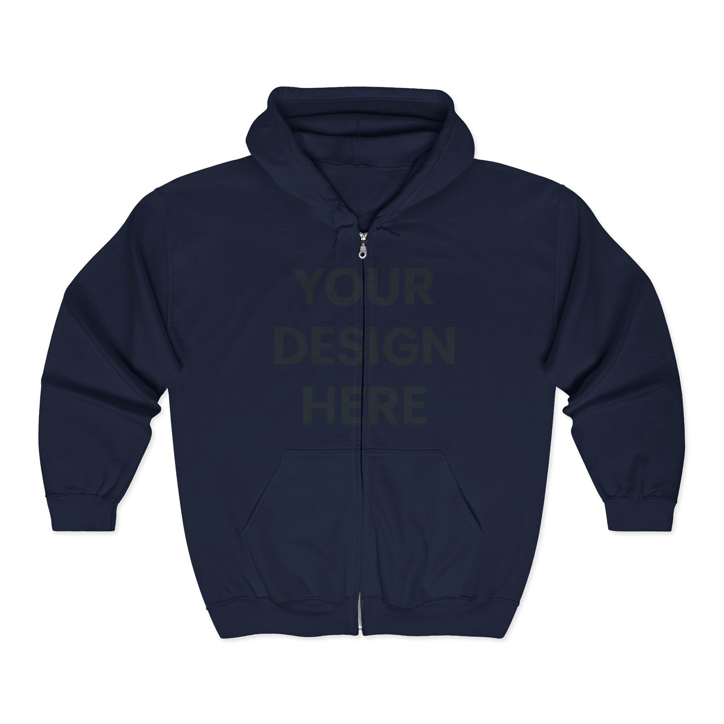 Custom Personalizable Gildan 18600 Heavy Blend Full-Zip Hooded Sweatshirt | Unisex Zip-Up Fleece Hoodie with Your Logo, Design, or Name | Soft Custom Apparel