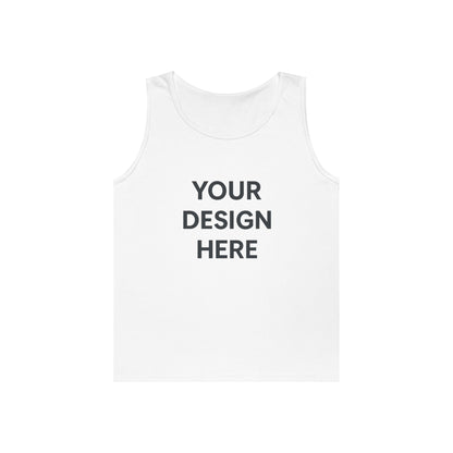 Custom Gildan 5200 Heavy Cotton Tank Top Personalized Sleeveless Shirt Custom Logo, Text, or Design Unisex Classic Fit Summer Tee