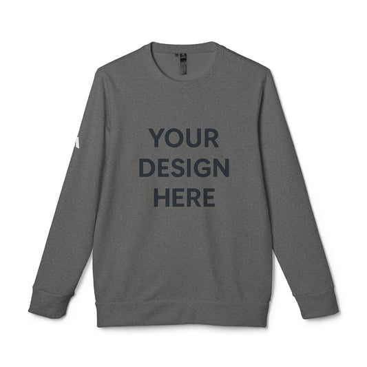Custom Adidas Fleece Crewneck Sweatshirt Personalized Performance Pullover Soft Midweight Cotton-Poly Blend Custom Logo or Embroidery