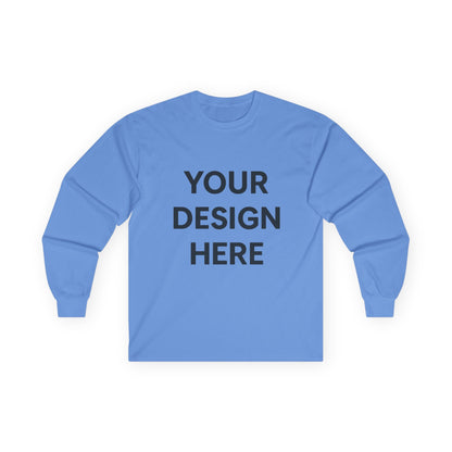 Custom Gildan 2400 Ultra Cotton Long Sleeve T-Shirt Personalized Heavyweight Tee Custom Logo, Text, or Design Unisex Durable Cotton Shirt