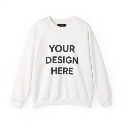 Custom Gildan 18000 Crewneck Sweatshirt | Personalized Heavy Blend Fleece Pullover | Custom Logo, Text, or Design | Unisex Cozy Cotton-Poly Sweatshirt