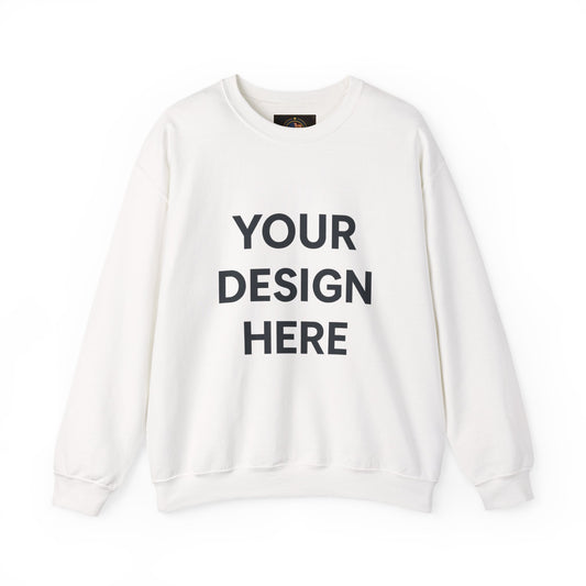 Custom Gildan 18000 Crewneck Sweatshirt | Personalized Heavy Blend Fleece Pullover | Custom Logo, Text, or Design | Unisex Cozy Cotton-Poly Sweatshirt