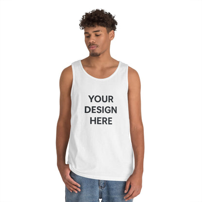Custom Gildan 5200 Heavy Cotton Tank Top Personalized Sleeveless Shirt Custom Logo, Text, or Design Unisex Classic Fit Summer Tee