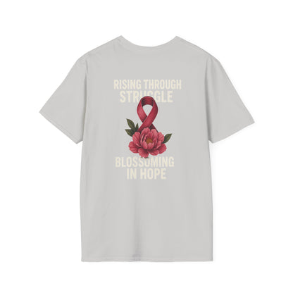 Hope Blossom T-Shirt | Inspirational Quote Tee, Gift for Loved Ones, Awareness Shirt, Motivational Apparel, Casual Wear