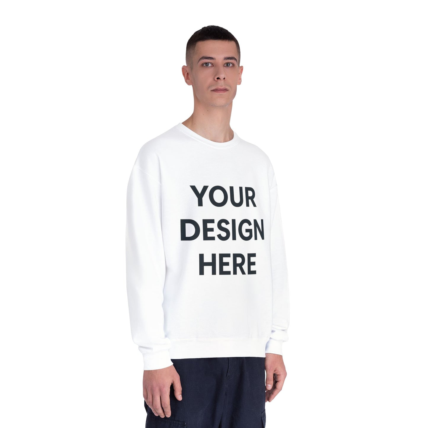 Custom Jerzees 562MR NuBlend Crewneck Sweatshirt Personalized Fleece Pullover Custom Logo, Text, or Design Soft Midweight Unisex Sweatshirt